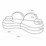 MeowBaby® Modular Sofa Coccolo for Kids – 6 Piece, Bearly Light Gray