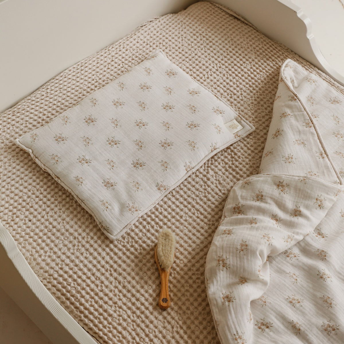 Muslin Baby Blanket + Pillow Set - Boho Flowers