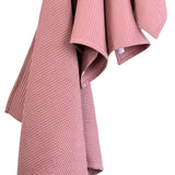 Organic Waffle Cotton Towel - Old Pink