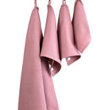 Organic Waffle Cotton Towel - Old Pink