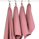 Organic Waffle Cotton Towel - Old Pink
