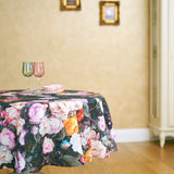 Round Tablecloth - Francine Black