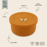Silicone Snack Container with Lid - Mr. Fox