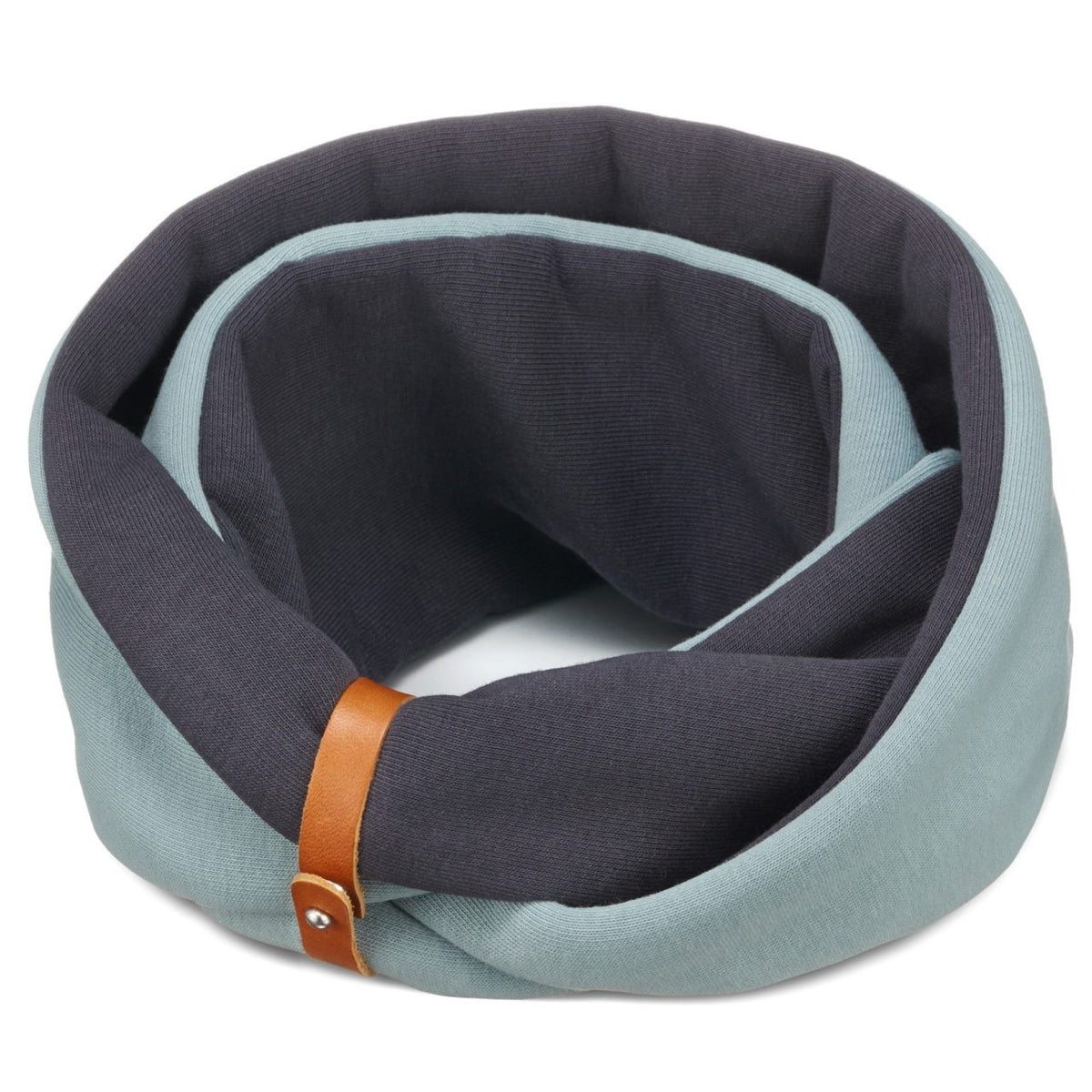 Simo Neck Warmer - Turquoise & Iron 