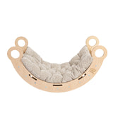Snug Rocker for Kids - Natural With Beige Pillow
