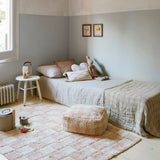 Washable Cotton Rug Kitchen Tiles Rose, 120x160 cm