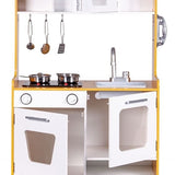 Wooden Play Kitchen with Multimedia Burners