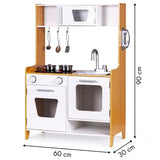 Wooden Play Kitchen with Multimedia Burners