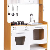 Wooden Play Kitchen with Multimedia Burners